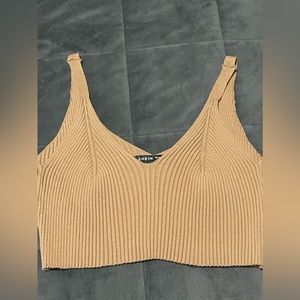 Shein - Tan crop top/bralette - Size M